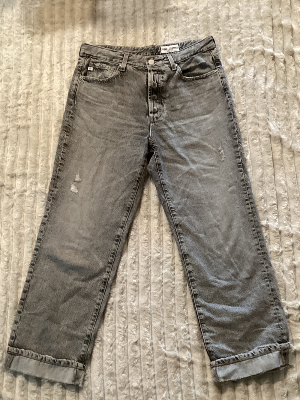 Ag Adriano Goldschmied Boyfriend Jeans in Washed Gray